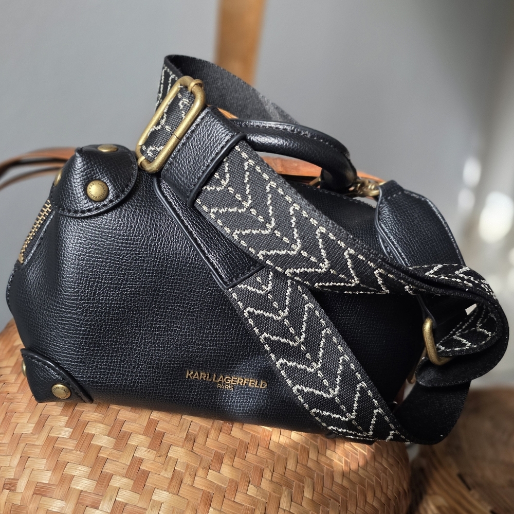 Karl Lagerfeld Black Valette Crossbody Bag